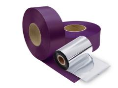 Сатиновая лента экстра и риббон цветная/серебро фиолетовая- купить